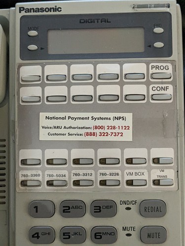 Panasonic Dbs VB-44223-G Haut Parleur 22 Clé Écran LCD Support Téléphone Gris Item image 2