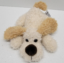 Vintage Russ Berrie Bowser Dog Plush Shaggy Curly White Tan Cream Cute - £17.50 GBP