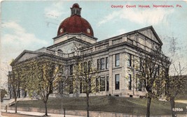Norristown Pennsylvania Montgomery Contea Tribunale Casa Cartolina c1911 - £6.71 GBP
