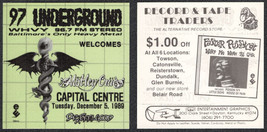 Motley Crue OTTO Cloth Backstage Radio Pass from the 1989 Concert at Cap... - £9.66 GBP
