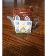 Vintage Ceramic 2 Story House Decorative Teapot 3.5 Inches Length Thailand - $161.29 MXN