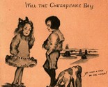 1913 Postcard for Hand-Coloring - If the Dogs all Bark Will the Chesapea... - $13.85