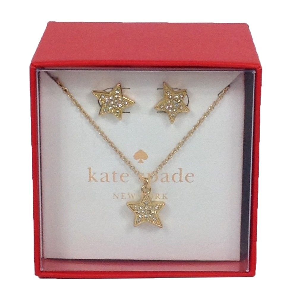 KATE SPADE NEW YORK TWINKLE TWINKLE BOXED NECKLACE & EARRING SET NWT - $45.00