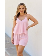 Culture Code Let It Happen Full Size Double Flare Striped Romper in Pink - $23.76