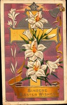 Vintage 1912 Embosse Postcard -SINCERE Easter WISHES-BK38 - £1.55 GBP