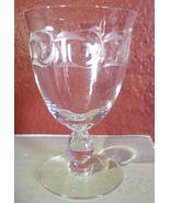 Clear Glass Drinking stemware etched designs Depression Era  - £10.08 GBP