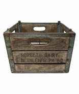 Vintage Milk Crate From Norbeth Dairy Bethlehem PA 1960 Erie Wood Bottle... - $132.78 CAD