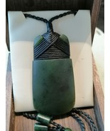 New zealand design Jade Matt TOKI large pendant / long necklace 58mm - $90.00