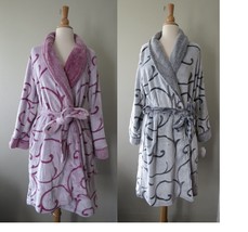 Charter Club Super Soft Mink Fleece Scroll print Robe M 2XL - $48.50+