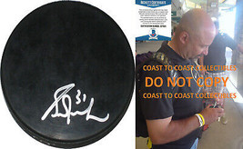 Grant Fuhr Oilers Kings Blues Flames signed Hockey Puck exact proof Beckett COA - £54.20 GBP
