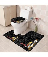 3Pcs/set Calvin n Hobbes 3 Bathroom Toilet Mat Set Anti Slip Bath Mat decorative - $33.29 - $36.29
