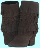 Women&#39;s Lori Wicken Layered Fringe Boots DOLCE by Mojo Moxy, Espresso, S... - £60.21 GBP