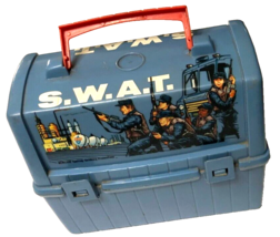 S.W.A.T. Vintage 70s King-Seeley Plastic Lunch Box Police Blue Televison... - $54.90