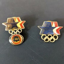 Olympic Star 1980 Committee Pin Hat Lapel Rings and Bell (Lot of 2) - $15.84