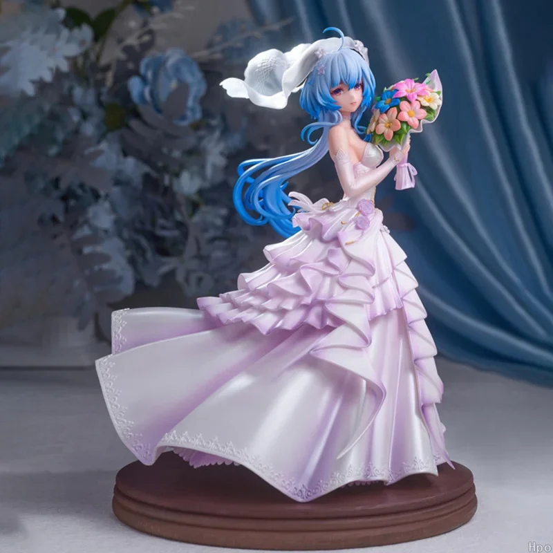 25cm Genshin Impact Ganyu Anime Figure Wedding Dress Pvc Action Figurine - £75.58 GBP
