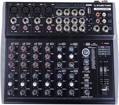 Sound Town Professional 12-Channel Audio Mixer With Usb Interface,, Triton-A12Bd - $142.93