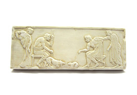 Greek civilization, stele depicting fight between dog and cat, Greece, 510 b.c.  - £34.45 GBP