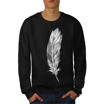 Elegant Feather Jumper Painting Men Sweatshirt - £15.00 GBP