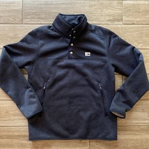 North Face Sherpa Patrol Lined 1/4 Snap Pullover Sweater Wool Blend Medium - $29.99