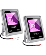 UV LED Black Light, ZHMA 10W UV Flood Light 2 Pack, IP65 Waterproof for ... - $635.61 MXN