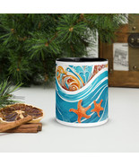 New Handcrafted Mug 11 oz Seaside Abstract Ocean Colors Mug with Color I... - £11.61 GBP