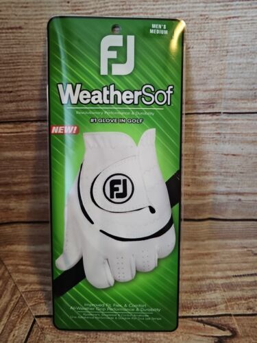 FootJoy WeatherSof Men's Golf Glove White Left Hand Mens Medium New - £10.69 GBP