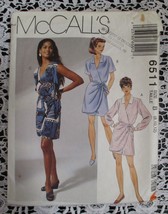 McCall&#39;s 6511 Misses Mock Wrapped Culotte Dress Size 8,10,12 Uncut - £6.61 GBP
