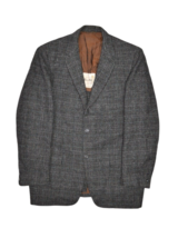 Vintage Harris Tweed Jacket Mens 42 M Scottish Wool Plaid Blazer Handwoven - £49.53 GBP