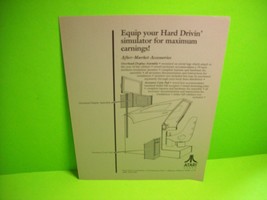 HARD DRIVIN Original 1988 Video Arcade Flyer After Market Accessories Vintage - $22.19