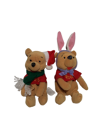 Disney Park  Bean Bag Plush Winnie The Pooh Christmas &amp;Easter Bunny Ears... - £6.87 GBP