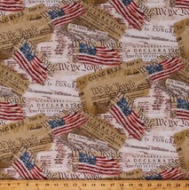 Cotton Declaration of Independence America Cotton Fabric Print by Yard (D372.32) - £11.70 GBP