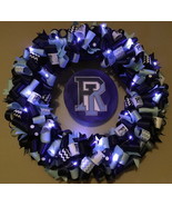 LED University of Rhode Island URI Custom Loopy Ribbon Wreath WITH LIGHTS - €60,37 EUR