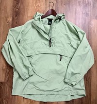 LL Bean Womens Packable Windbreaker Jacket Size XL REG Hooded Green EUC - $34.65