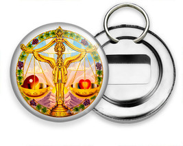 LIBRA ZODIAC HOROSCOPE LUCKY ASTROLOGY SIGN ART BEER SODA BOTTLE OPENER ... - $15.34