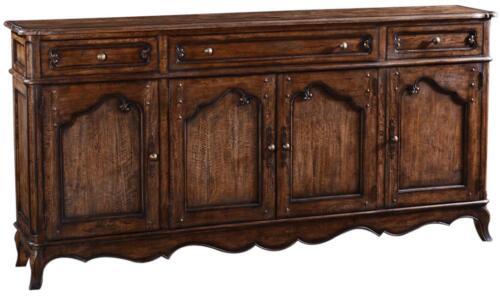 Primary image for Sideboard French Country Provincial Rustic Pecan Four Doors