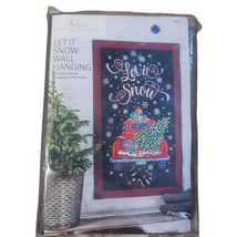 Annie&#39;s Holiday Quilters Club Let It Snow Wall Hanging, 26&quot; by 46&quot; New - $12.85