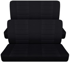 Front and rear bench car seat covers fits 1964 Buick LeSabre  Solid black - £95.08 GBP