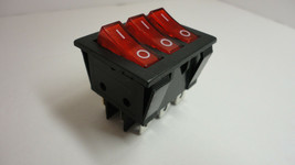 KCD3 Big Rocker Switch Plug 3 Way Red Light 9 Pin IO CQC CE 1E4 16A/30A ... - $12.62