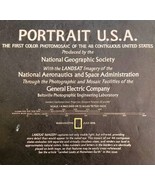 1976 USA Photomosaic Map Vtg Double Sided National Geographic 29 x 42&quot; E89E - €34,31 EUR
