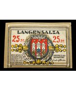 1921 Germany Notgeld Error Note Langensalza 25 Pfennig Printing error Gr... - $104.93