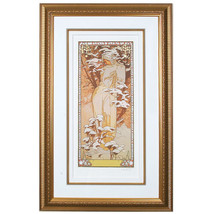 &quot;WINTER&quot; by ALPHONSE MUCHA, Print Signed and Numbered - $3,742.20