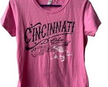 Gildan Heavy Cotton Womens M Short Sleeved Pink Cinncinnati When Pigs Fl... - $10.09