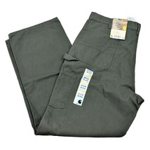 Carhartt Loose Original Fit Washed Duck Work Dungaree Size 40x34 B11 MOS Green - £30.22 GBP