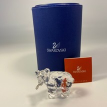 SWAROVSKI Figurine Grizzly Bear Cub With Silver Fish 261925 w/ Original Box - $89.95