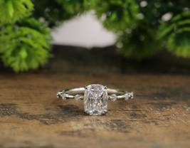 2.5Ct Elongated Cushion Cut Diamond Engagement Ring,14K White Gold Bridal Ring - £151.79 GBP