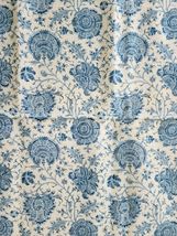 Lee Jofa X Sara Bartholomew "Indiennes" Floral Blue Delft Fabric 8 Yards... - $1,173.15