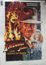 Vintage 1984 Indiana Jones Movie Poster Temple of Doom ORIGINAL 24x36 - £38.89 GBP
