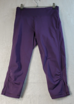 Lululemon Capri Leggings Womens Size 4 Purple Pocket Logo Pull on Elastic Waist - £13.82 GBP