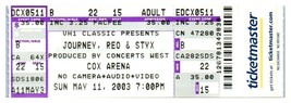 Styx Viaggio Reo Speedwagon Concerto Ticket Stub 11 2003 San Diego California - £23.91 GBP