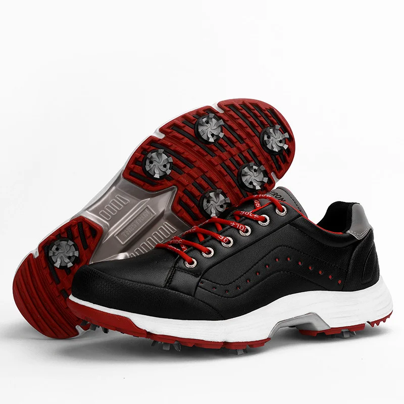 New Men Waterproof Running Shoes Leather Specialty Golfing Stability Sneakes Man - £275.63 GBP